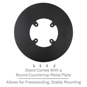 Castles VEGA3000 Low Freestanding Swivel and Tilt Stand with Round Plate