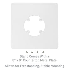 Load image into Gallery viewer, Castles VEGA3000 Low Freestanding Swivel and Tilt Stand with Square Plate (White)
