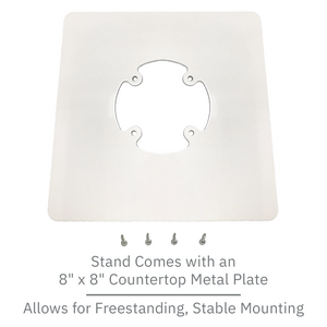 Castles VEGA3000 Freestanding Swivel and Tilt Stand (White) With Square Plate
