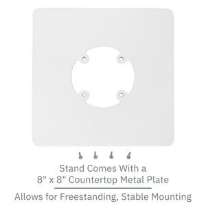 Clover Flex 3 / Flex 4 Freestanding Charging Base Stand with Square Plate- Designed to Hold the Charging Base with the Terminal