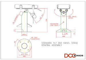 PAX Q25 Freestanding Swivel and Tilt Stand with Square Plate