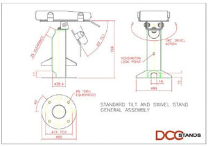 Dejavoo Z3/Z6 Freestanding Swivel and Tilt Stand with Round Plate