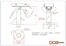 Load image into Gallery viewer, Ingenico Desk/3000 Freestanding Swivel and Tilt Stand with Square Plate
