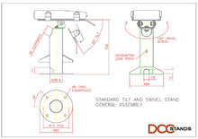 Load image into Gallery viewer, Ingenico Lane/3600 Freestanding Swivel and Tilt Stand with Square Plate
