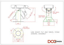 Load image into Gallery viewer, First Data FD35 &amp; FD40 Low Swivel and Tilt Freestanding Stand with Square Plate
