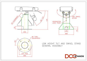 Ingenico Lane Axium RX 7000 Low Swivel and Tilt Stand