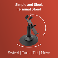 Load image into Gallery viewer, Verifone V200 / V400 Freestanding Swivel and Tilt Stand with Round Plate
