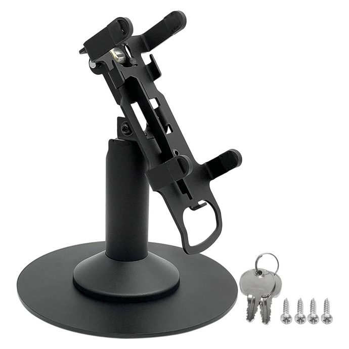 PAX A80 Freestanding Swivel and Tilt Stand Stand with Round Plate and Key Locking Mechanism