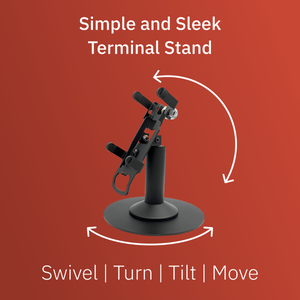 PAX A80 Freestanding Swivel and Tilt Stand Stand with Round Plate and Key Locking Mechanism