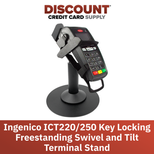 Ingenico ICT220 & ICT 250 Freestanding Swivel and Tilt Stand with Round Plate and Key Locking Mechanism