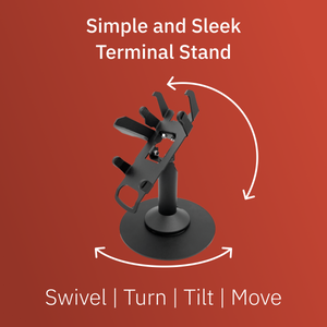 Ingenico ICT220 & ICT 250 Freestanding Swivel and Tilt Stand with Round Plate and Key Locking Mechanism