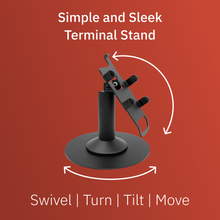 Load image into Gallery viewer, First Data FD35 / FD40 Freestanding Swivel and Tilt Stand with Round Plate
