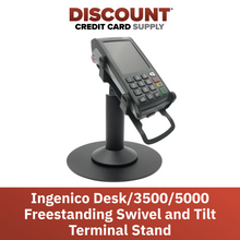 Load image into Gallery viewer, Ingenico Desk 3500 &amp; Desk 5000 Freestanding Swivel and Tilt Stand with Round Plate
