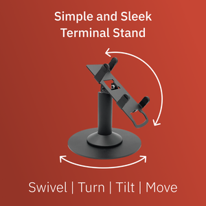 Ingenico Desk 3500 & Desk 5000 Freestanding Swivel and Tilt Stand with Round Plate