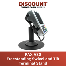 Load image into Gallery viewer, Pax A80 Freestanding Swivel and Tilt Stand with Round Plate
