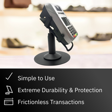 Load image into Gallery viewer, First Data FD130 / FD150 Freestanding Swivel and Tilt Stand with Round Plate
