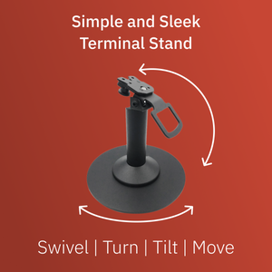 Ingenico Lane 3000 / 5000 / 7000 / 8000 Freestanding Swivel and Tilt Stand with Round Plate