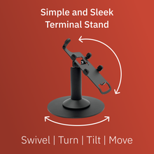 Load image into Gallery viewer, Verifone P200 &amp; Verifone P400 Freestanding Swivel and Tilt Stand with Round Plate
