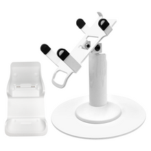 Load image into Gallery viewer, PAX A920 Freestanding Swivel and Tilt Stand for Terminal and Charging Base with Round Plate (White)
