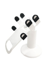 Load image into Gallery viewer, Clover Flex Low Freestanding Swivel Stand with Round Plate (White)
