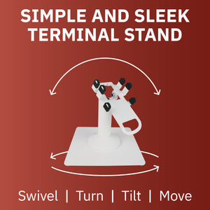 Clover Flex Freestanding Swivel and Tilt Stand with Square Plate (White)
