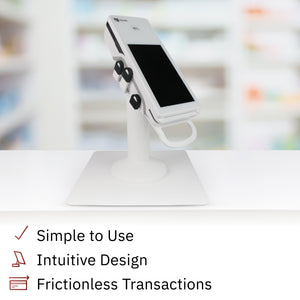 Clover Flex Freestanding Swivel and Tilt Stand with Square Plate (White)