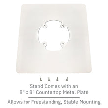 Load image into Gallery viewer, Clover Flex Freestanding Swivel and Tilt Stand with Square Plate (White)
