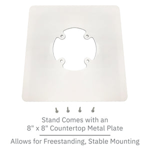 Clover Flex Freestanding Swivel and Tilt Stand with Square Plate (White)