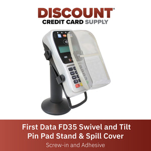 First Data FD35 Swivel and Tilt Stand and Spill Cover