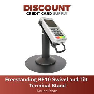 First Data RP10 Freestanding Swivel and Tilt Stand with Round Plate