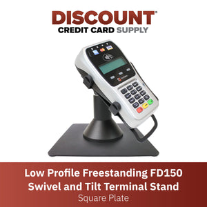 First Data FD35 & FD40 Low Swivel and Tilt Freestanding Stand with Square Plate