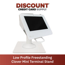 Load image into Gallery viewer, Clover Mini / Mini 3 Low Freestanding Swivel and Tilt Stand with Square Plate (White)
