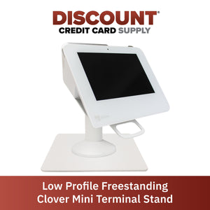 Clover Mini / Mini 3 Low Freestanding Swivel and Tilt Stand with Square Plate (White)