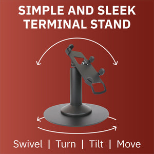 First Data RP10 Freestanding Swivel and Tilt Stand with Round Plate