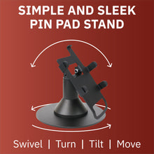 Load image into Gallery viewer, First Data FD35 / FD40 Low Freestanding Swivel Stand with Round Plate
