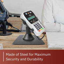 Load image into Gallery viewer, First Data FD35 &amp; FD40 Low Swivel and Tilt Freestanding Stand with Square Plate
