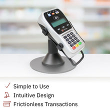 Load image into Gallery viewer, First Data FD35 / FD40 Low Freestanding Swivel Stand with Round Plate
