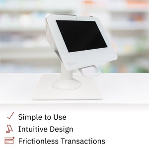 Clover Mini / Mini 3 Low Freestanding Swivel and Tilt Stand with Square Plate (White)