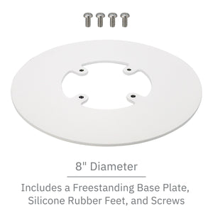 Freestanding Round Base Plate (White)