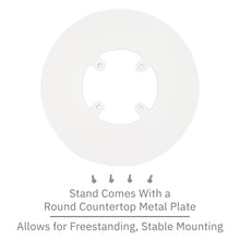 Load image into Gallery viewer, Dejavoo Z3 &amp; Dejavoo Z6 Freestanding Low Swivel and Tilt Stand with Round Plate (White)

