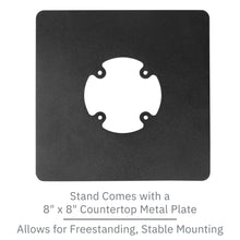 Load image into Gallery viewer, First Data RP10 Low Freestanding Swivel and Tilt Stand with Square Plate

