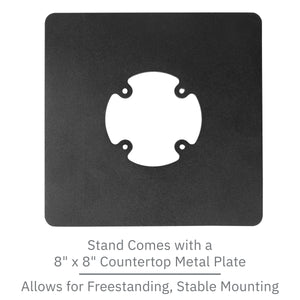 First Data RP10 Low Freestanding Swivel and Tilt Stand with Square Plate