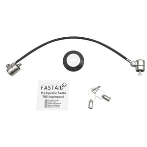 Device to Stand Security Tether Lock , Two Keys 8"
