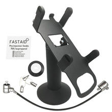 Load image into Gallery viewer, Dejavoo Z8 &amp; Dejavoo Z11 Swivel and Tilt Metal Stand with Device to Stand Security Tether Lock, Two Keys 8&quot;
