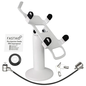 PAX A920 Swivel and Tilt Stand with Device to Stand Security Tether Lock, Two Keys 8"