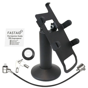 First Data FD35 & Clover FD40 Swivel and Tilt Stand with Device to Stand Security Tether Lock, Two Keys 8"