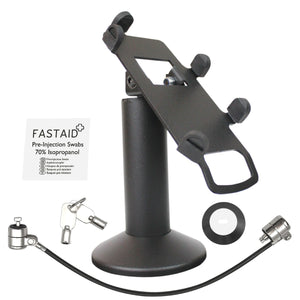 First Data RP10 Swivel and Tilt Stand with Device to Stand Security Tether Lock, Two Keys 8"