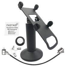 Load image into Gallery viewer, Verifone V400M Swivel and Tilt Stand and Device to Stand Security Tether Lock, Two Keys 8&quot;
