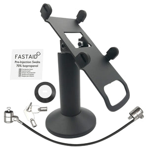 Verifone V400M Swivel and Tilt Stand and Device to Stand Security Tether Lock, Two Keys 8"