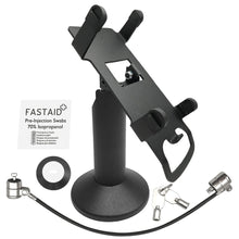 Load image into Gallery viewer, Ingenico ICT 220 &amp; ICT 250 Swivel and Tilt Stand with Device to Stand Security Tether Lock, Two Keys 8&quot;
